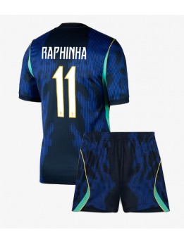 Billige Brasil Raphinha Belloli #11 Bortedraktsett Barn VM 2026 Kortermet (+ Korte bukser)